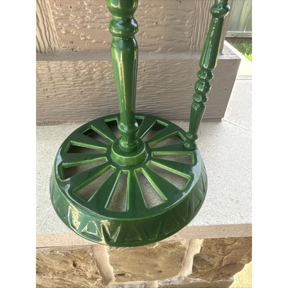 VTG Cast Iron GREEN ROOSTER Paper Towel Holder 15